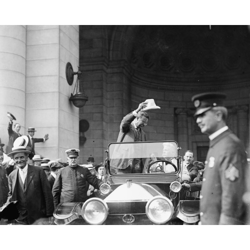 Roosevelt At Union Station, circa 1918-1919