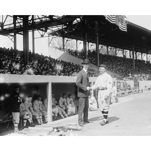 Opening Game, 1919--Griffith & Connie Mack