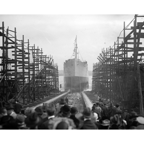 Va. Ship Launching Of E.A. Morse, circa 1918