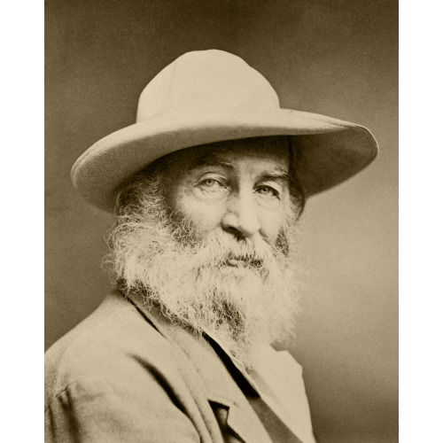 Walt Whitman, Head-And-Shoulders Portrait, Facing Front, Wearing Hat, 1870
