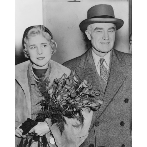 Clare Boothe Luce, U.S. Ambassador To Italy, And Husband, Publisher Henry Luce, Arriving At...