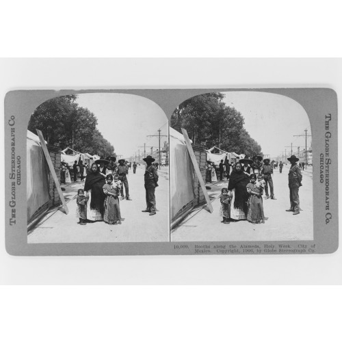 Booths Along The Alameda, Holy Week--City Of Mexico, 1906