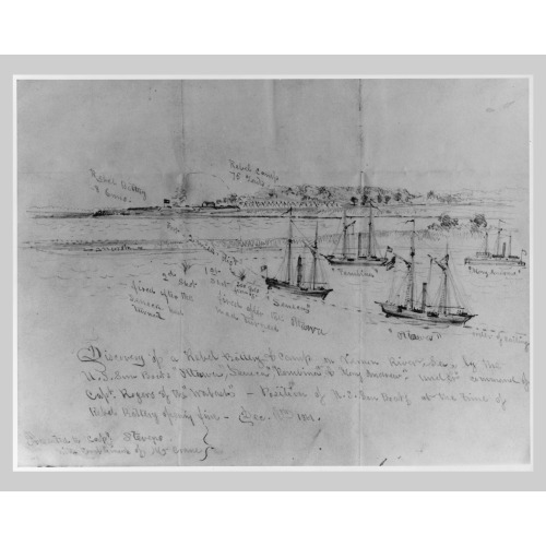 Discovery Of A Rebel Battery & Camp On Vernon River, Ga., By The U.S. Gun Boats Ottowa, Seneca...