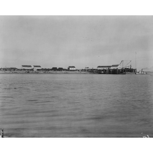 General View Of Receiving Wharf, Quarters, Shops, Etc. At Inner End Of Jetty, circa 1890