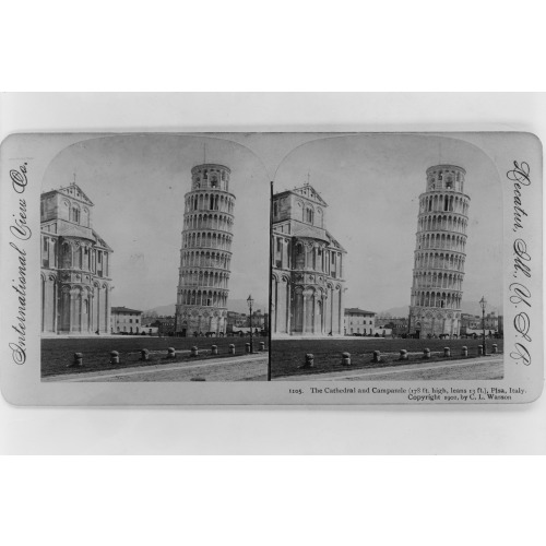 The Cathedral And Campanile (178 Ft. High, Leans 13 Ft.), Pisa, Italy, 1902