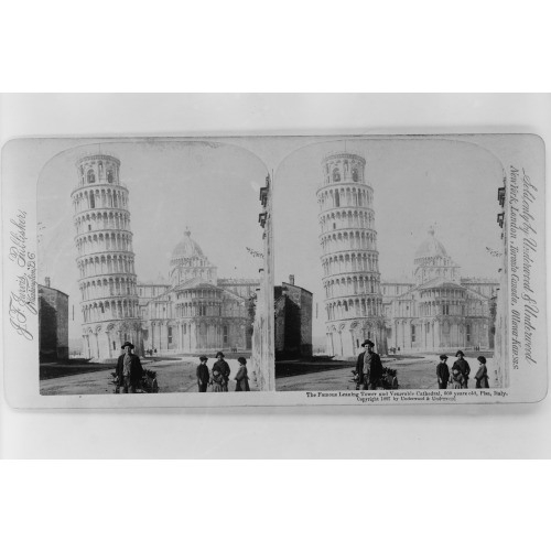 The Famous Leaning Tower Of Pisa And Venerable Cathedral, 800 Years Old, Pisa, Italy, 1897