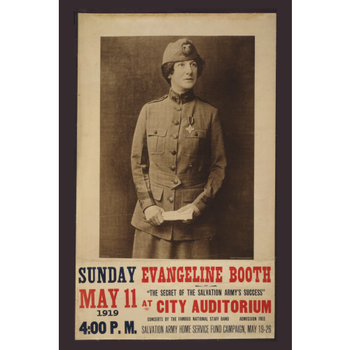 Evangeline Booth On The Secret Of The Salvation Army's Success At City Auditorium, 1919