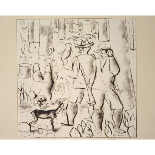 Study For Entry Into The Forest Mural, Hispanic Division, Library Of Congress, 1941