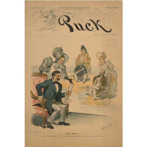 Puck Hopes - That Philadelphia Will Follow The Good Example Of Brooklyn And New York, 1895