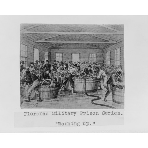 Florence Military Prison Series--Washing Up, 1897