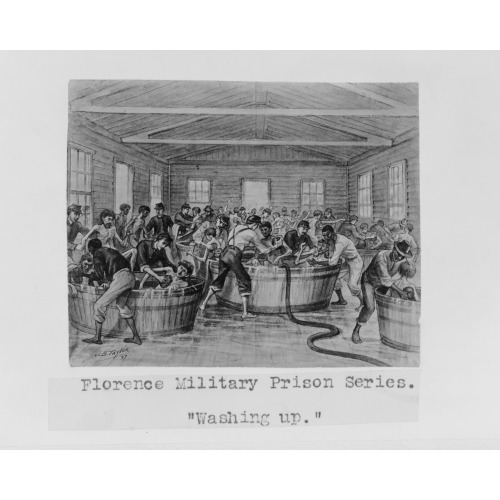 Florence Military Prison Series--Washing Up, 1897