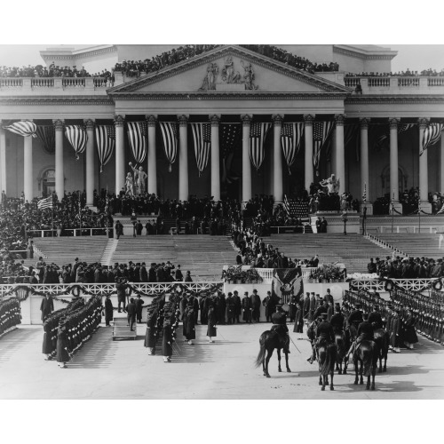 Crowd At Inauguration Of Theodore Roosevelt, With Naval Cadets In Foreground, 1905