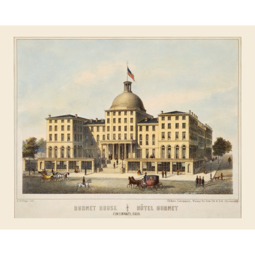 Burnet House ; Hotel Burnet, Cincinnati, Ohio, circa 1850
