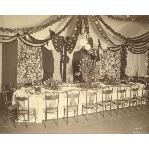 Mckinley Inaugural Supper Table In Pension Building, Washington, D.C. March 4, 1897