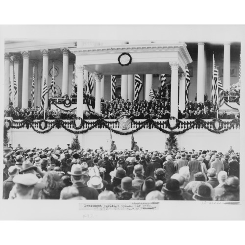 Chief Justice William H. Taft Administering The Oath Of Office To Calvin Coolidge On The East...
