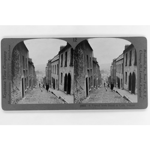 A Typical Irish Street In Cork, Ireland, 1927