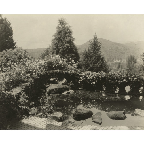 David Berry Gamble House, 4 Westmoreland Place, Pasadena, California. Water Terrace, 1917