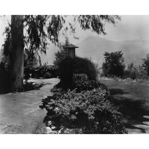 David Berry Gamble House, 4 Westmoreland Place, Pasadena, California. Water Terrace, 1917