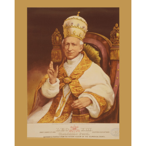 Leo Xiii--Gioachimo Pecci, 1878