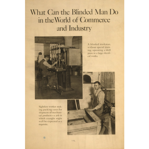 What Can The Blinded Man Do In The World Of Commerce And Industry, 1919