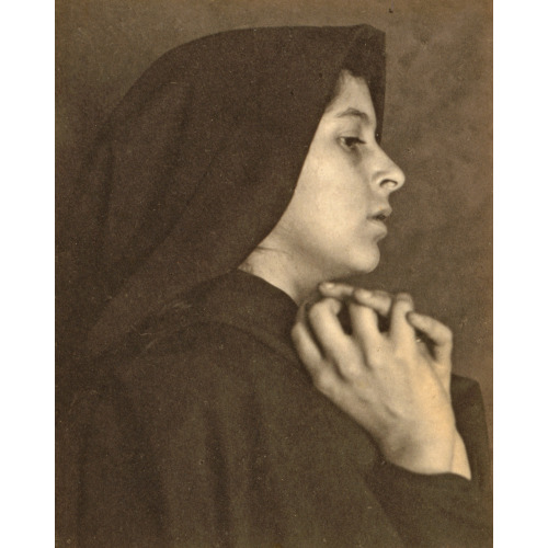 Woman In Black Cloak (Habit?), 1898