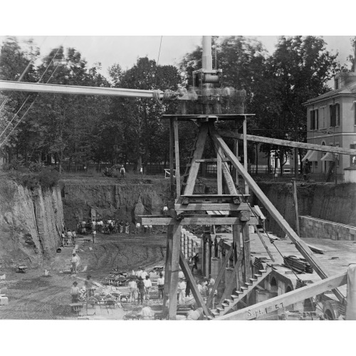 Construction Site For The United States Treasury Building, Washington, D.C., 1857