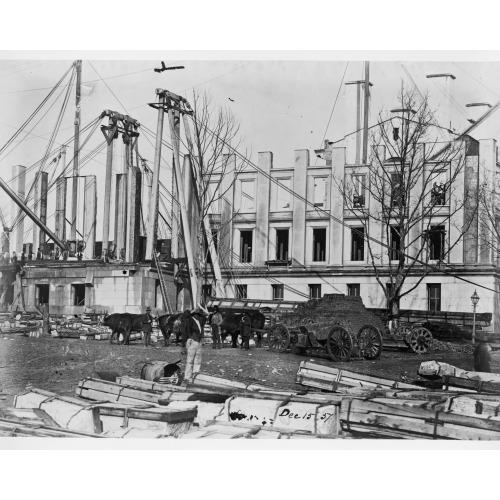 Construction Of The United States Treasury Building, Washington, D.C., 1857