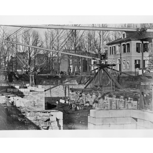 Construction Of The United States Treasury Building, Washington, D.C., 1858