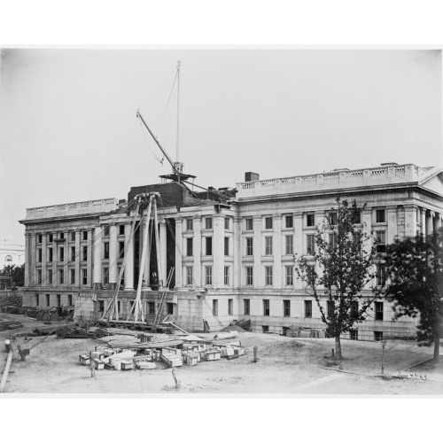 Construction Of The United States Treasury Building, Washington, D.C., 1859