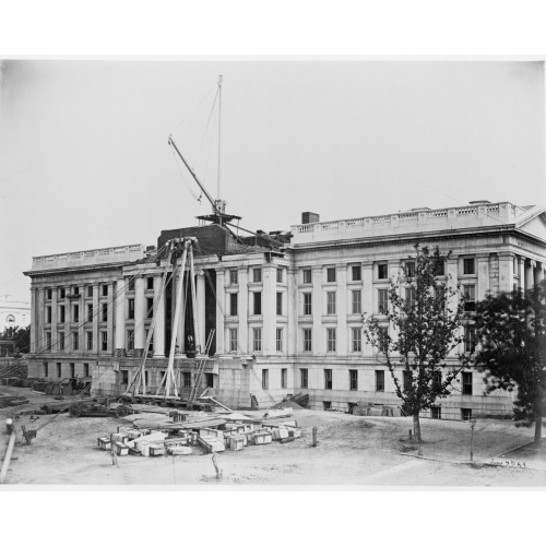 Construction Of The United States Treasury Building, Washington, D.C., 1859