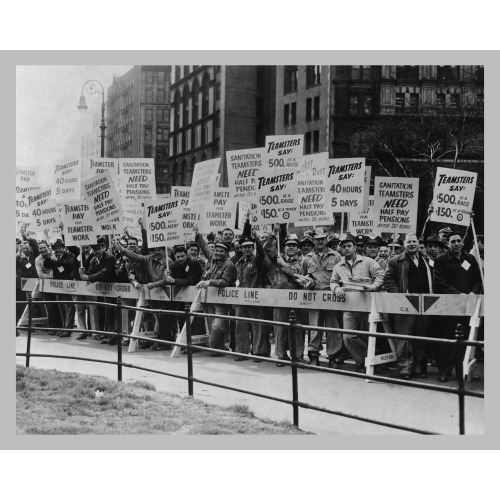 City Employees Picket City Hall, 1954