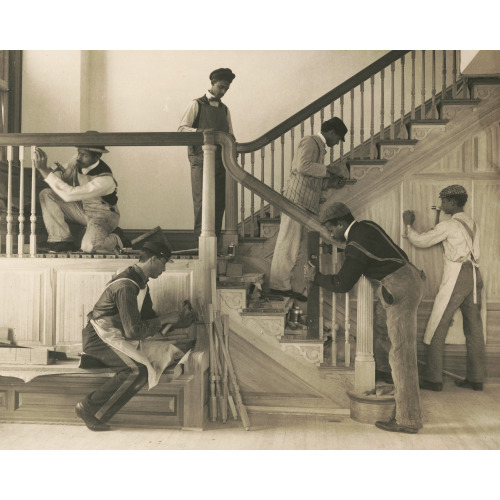 Students At Work On A House Built Largely By Them, 1899