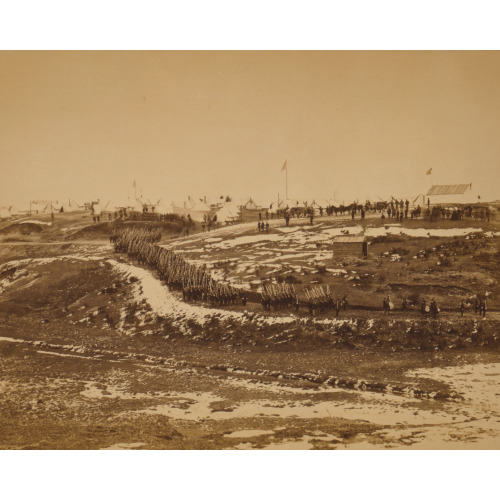 Drilling Troops Near Washington, D.C., circa 1861