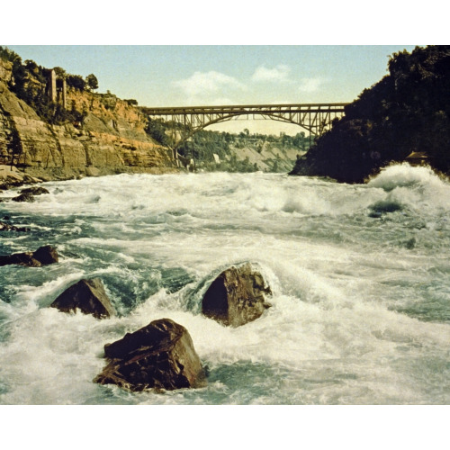 Whirlpool Rapids And Lower Steel Arch Bridge, Niagara Falls, New York, 1898