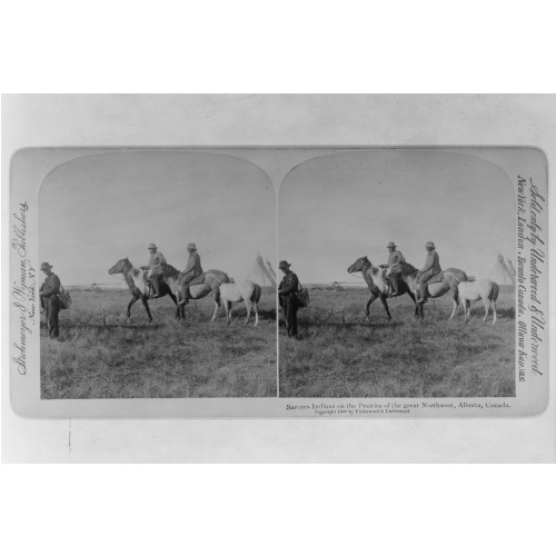 Sarcees Indians On The Prairies Of The Great Northwest, Alberta, Canada, 1900