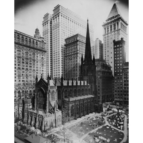 Trinity Church And Graveyard, Viewed From Rear, 1916
