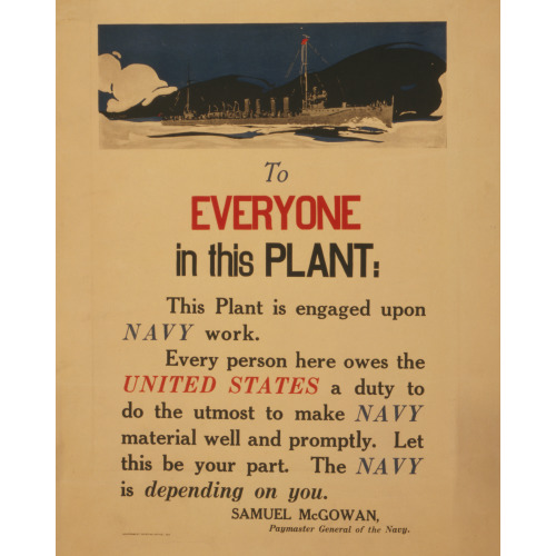 To Everyone In This Plant, 1917