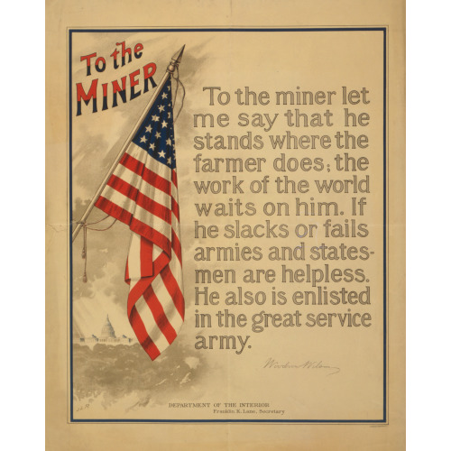 To The Miner, 1917