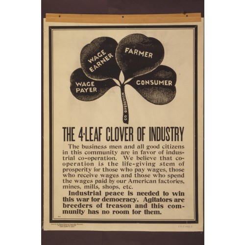 The 4-Leaf Clover Of Industry, 1917