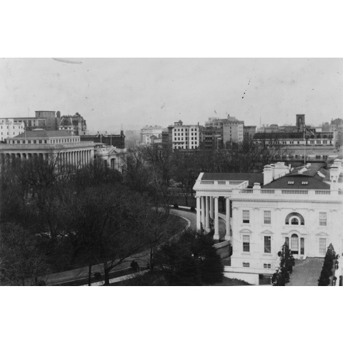 Bird's-Eye View Of The White House, circa 1909