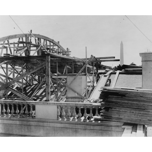 White House Repair Work Under Way, circa 1909
