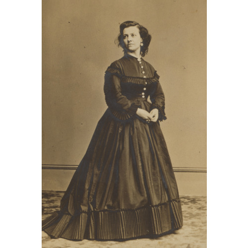 Pauline Cushman, Full-Length Portrait, Standing, Facing Left, circa 1860