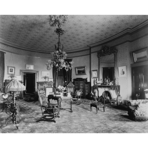 Pres. Library As Living Room, White House, Washington, D.C., 1890