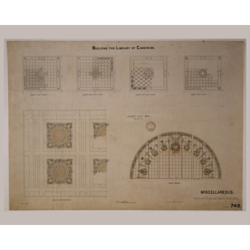 Library Of Congress (Washington, D.C.). Leaded Glass Work. Skylights And Octagon Windows...