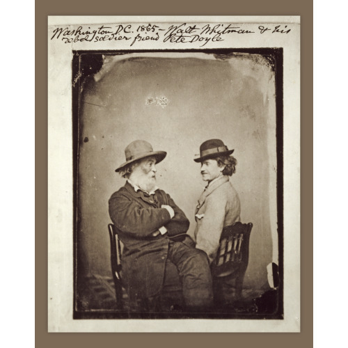 Walt Whitman & His Rebel Soldier Friend Pete Doyle, Washington, D.C., 1865