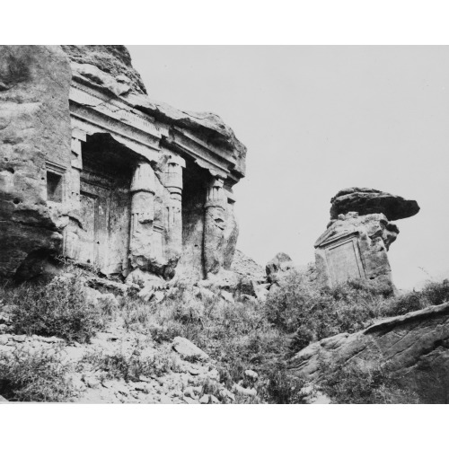 Djebel-Selseleh (Silsilis) - Steles Architecturales Taillees Dans Les Carrieres, 1851