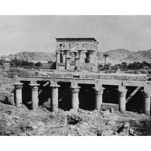 Ile De Fileh (Philae) - Colonnade Occidentale i.e., Orientale - Ruines Vues Du Point N, 1851