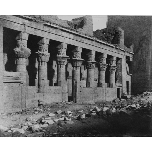 Ile De Fileh (Philae) - Temple De L'ouest - Face Orientale Vue Du Point F, 1851