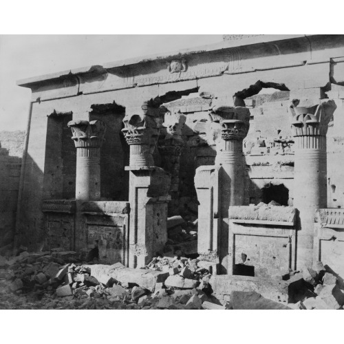 Kalabcheh (Talmis) - Ruines Du Temple - Vue Du Pronaos, 1851