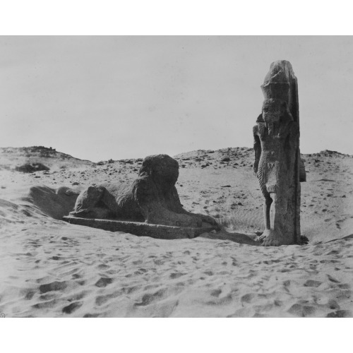 Sebouah - Temple - Colosse Et Sphinx De La Partie Gauche De L'avenue, 1851